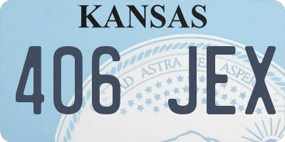 KS license plate 406JEX