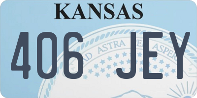 KS license plate 406JEY