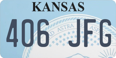 KS license plate 406JFG