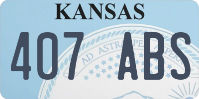 KS license plate 407ABS
