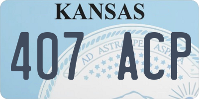 KS license plate 407ACP