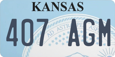 KS license plate 407AGM