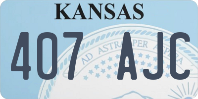 KS license plate 407AJC
