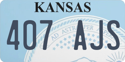 KS license plate 407AJS