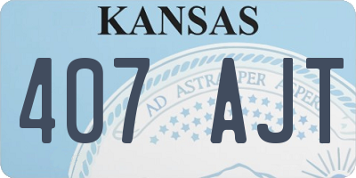 KS license plate 407AJT