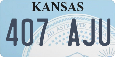 KS license plate 407AJU