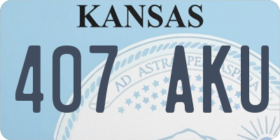 KS license plate 407AKU