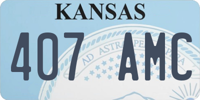 KS license plate 407AMC