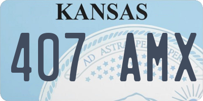 KS license plate 407AMX