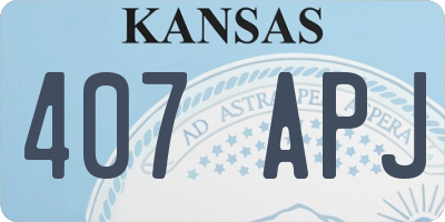 KS license plate 407APJ