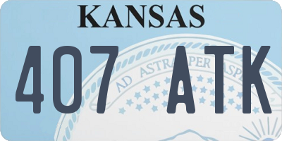 KS license plate 407ATK