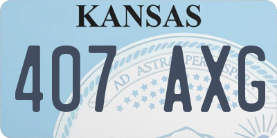 KS license plate 407AXG