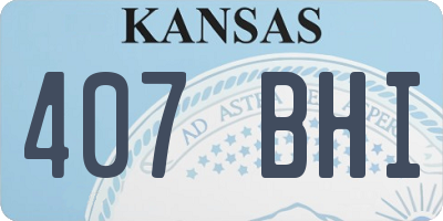 KS license plate 407BHI