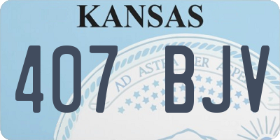 KS license plate 407BJV