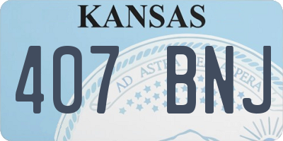 KS license plate 407BNJ