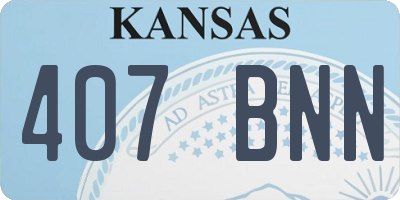KS license plate 407BNN