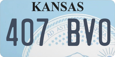 KS license plate 407BVO