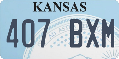 KS license plate 407BXM