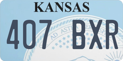 KS license plate 407BXR