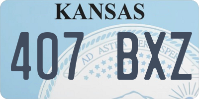 KS license plate 407BXZ