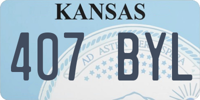 KS license plate 407BYL