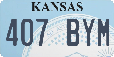 KS license plate 407BYM