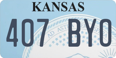 KS license plate 407BYO