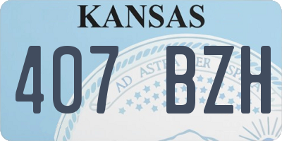 KS license plate 407BZH