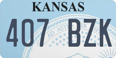 KS license plate 407BZK