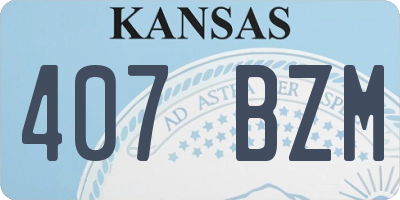 KS license plate 407BZM