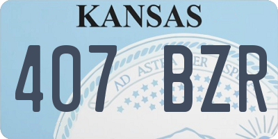 KS license plate 407BZR