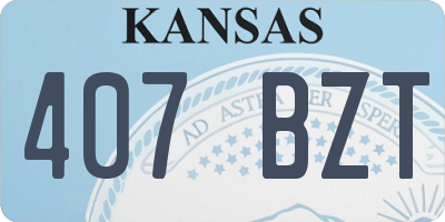 KS license plate 407BZT