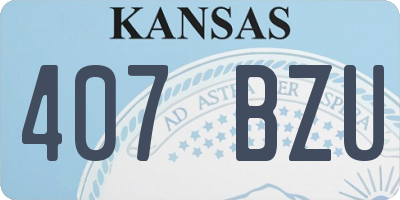 KS license plate 407BZU
