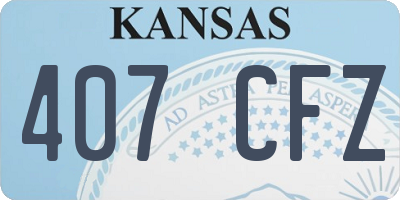 KS license plate 407CFZ