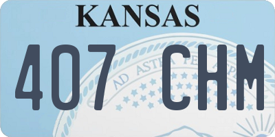 KS license plate 407CHM