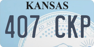 KS license plate 407CKP