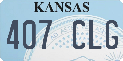 KS license plate 407CLG