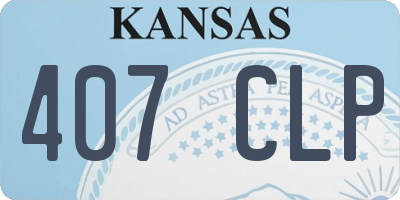 KS license plate 407CLP