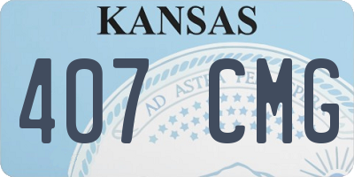 KS license plate 407CMG