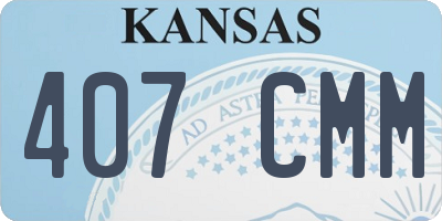 KS license plate 407CMM