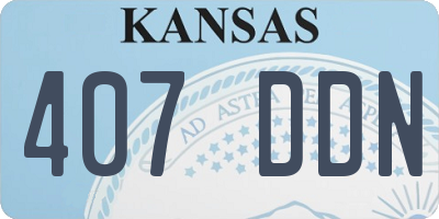 KS license plate 407DDN