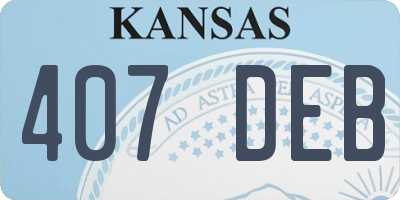 KS license plate 407DEB