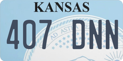 KS license plate 407DNN