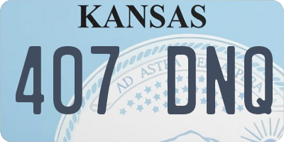 KS license plate 407DNQ