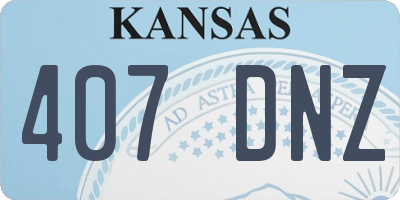 KS license plate 407DNZ