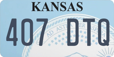 KS license plate 407DTQ