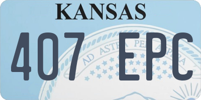 KS license plate 407EPC
