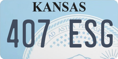 KS license plate 407ESG