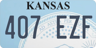 KS license plate 407EZF