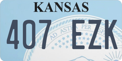 KS license plate 407EZK
